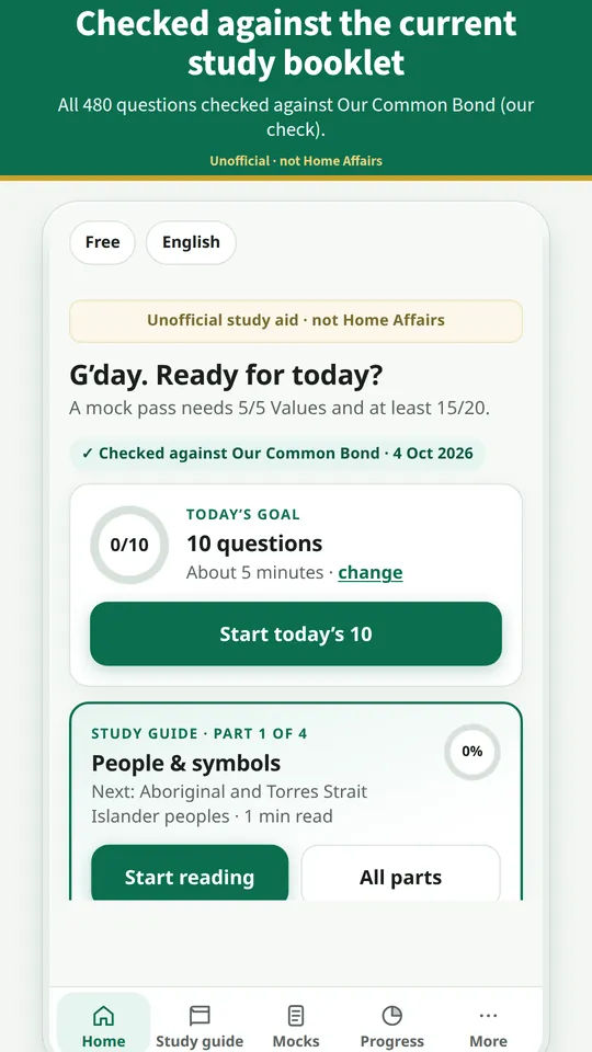 首页显示“已于 2026 年 10 月 4 日对照《Our Common Bond》核查”的标记。
